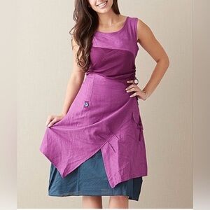 Matilda Jane Ekaterina EUC Asymmetrical Magenta Dress Size M
